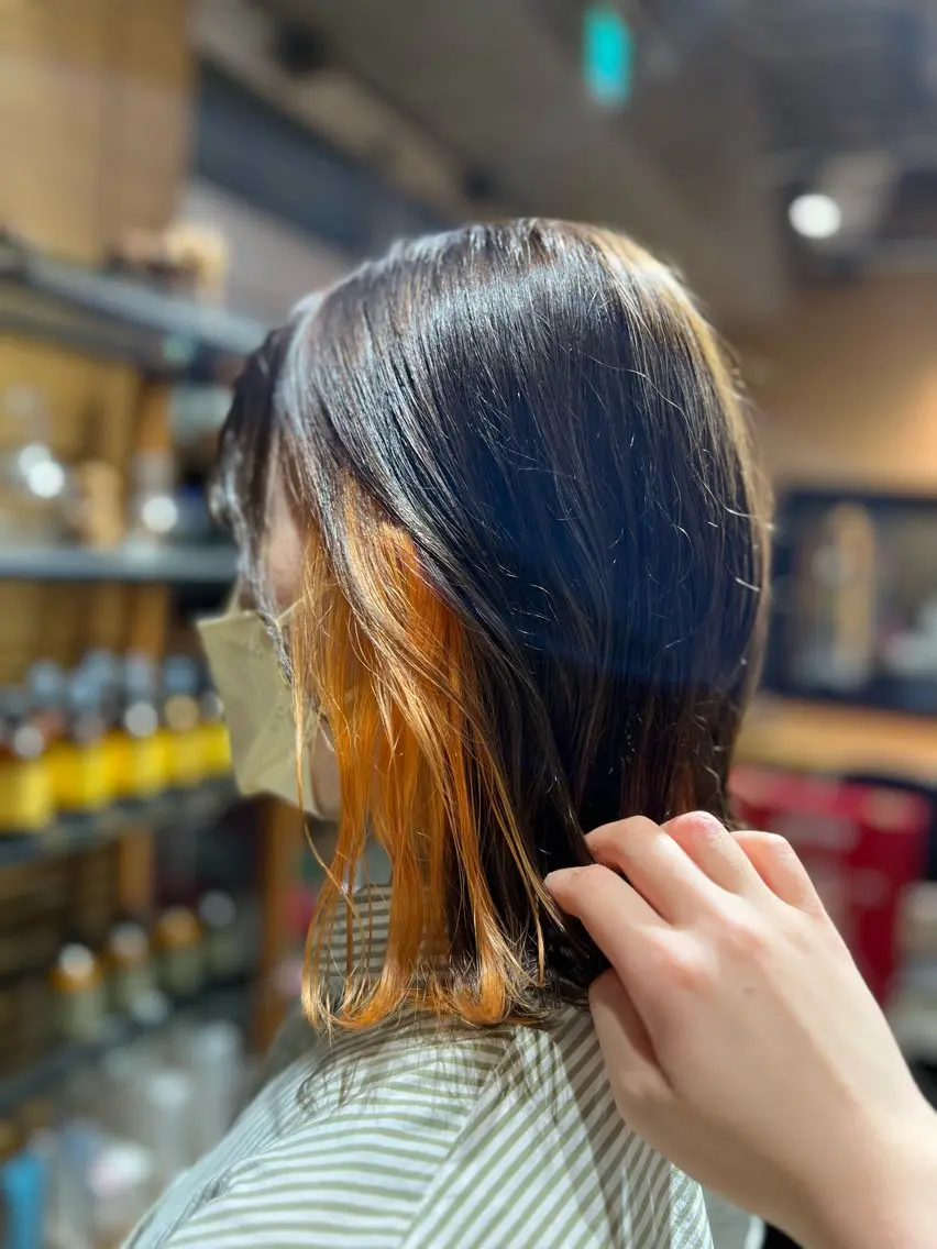 ミディアム カラー ヘアアレンジ 渡部 彩花のヘアスタイル