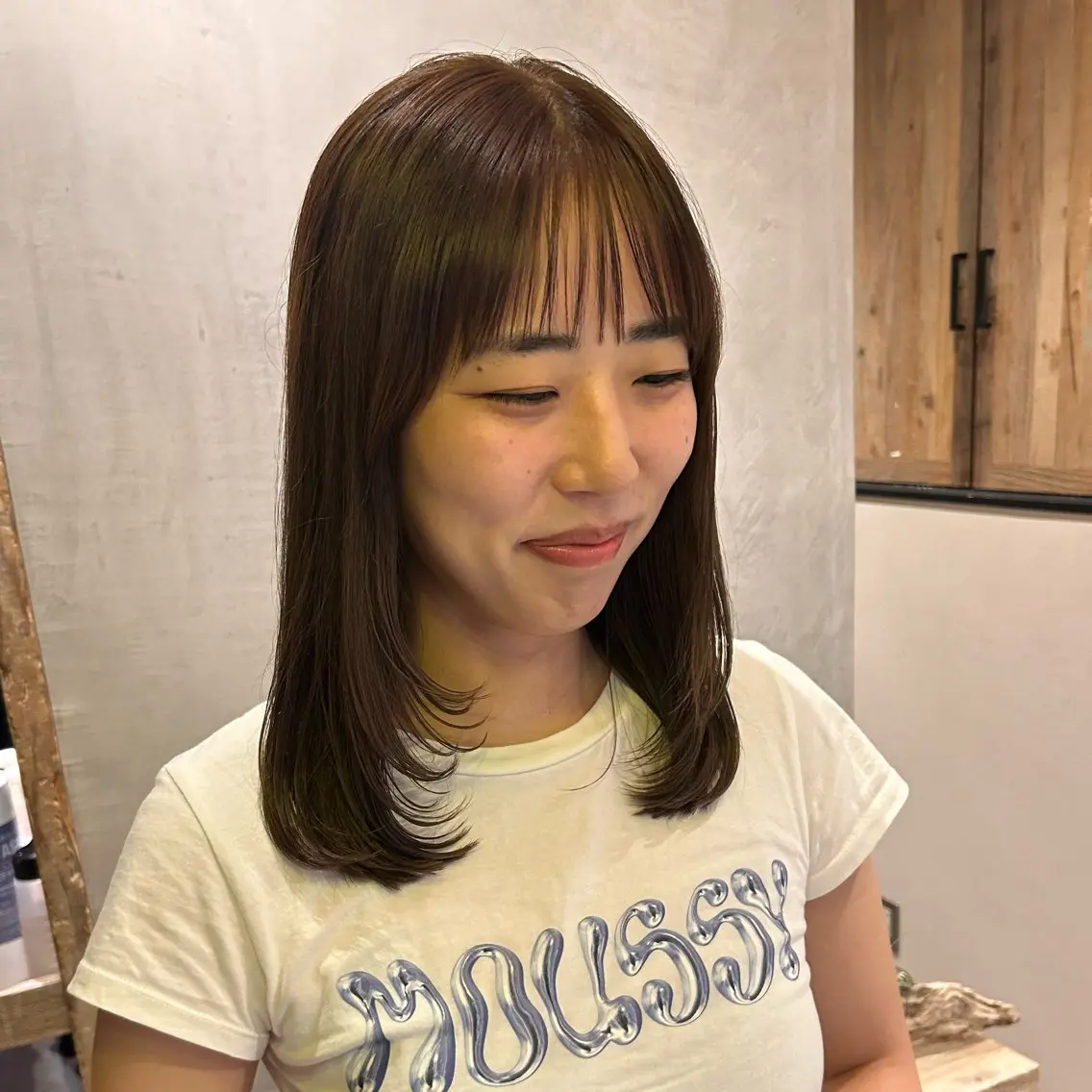 セミロング レイヤーカット 北原 紗希のヘアスタイル