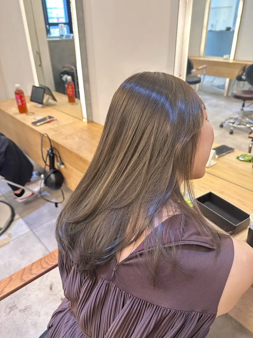 ロング カット ヘアカラー トリートメント 美髪矯正💎副店長 💎ミツキのヘアスタイル