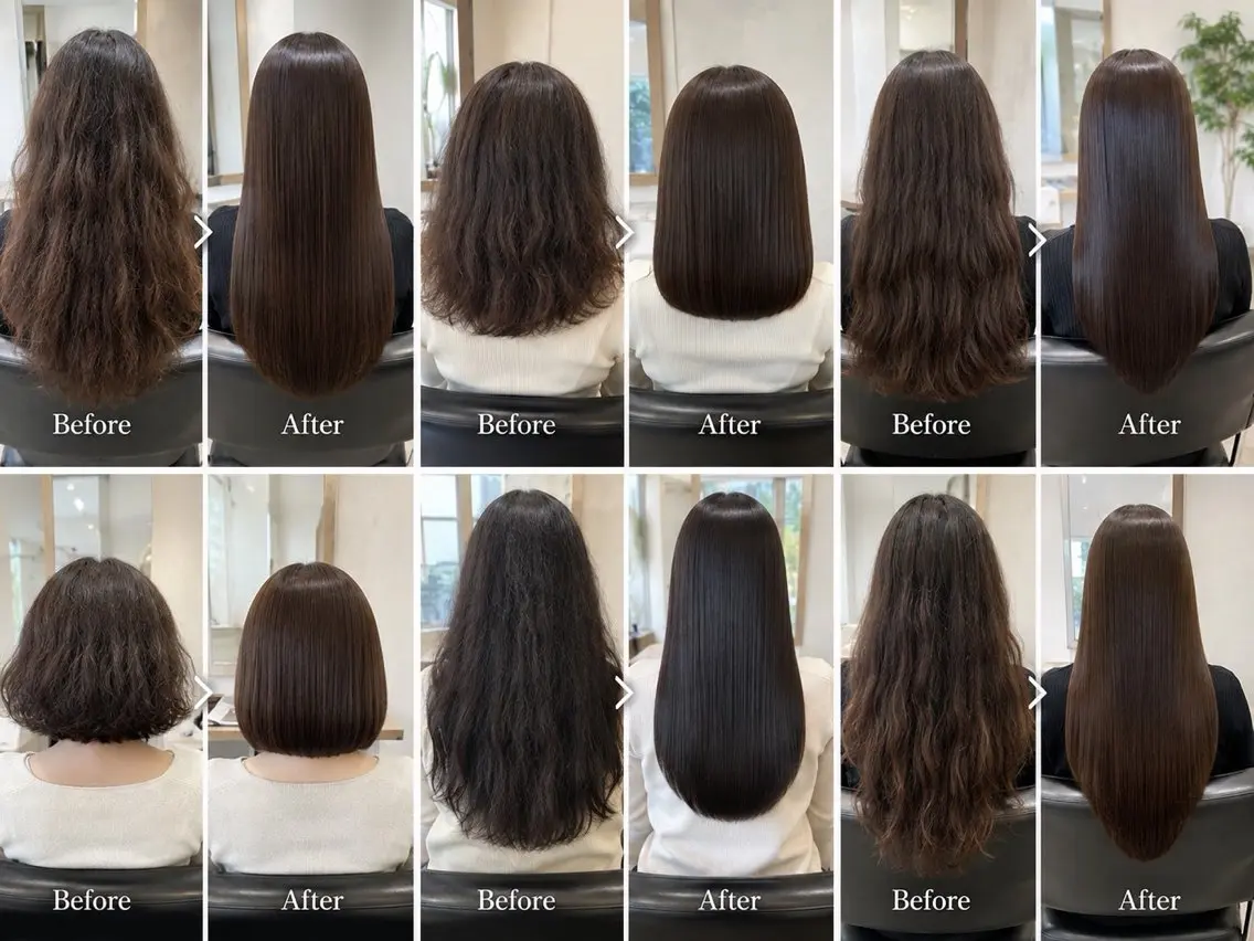 ロング 💖ブリーチ縮毛矯正 髪質改善💖ケンシンのヘアスタイル