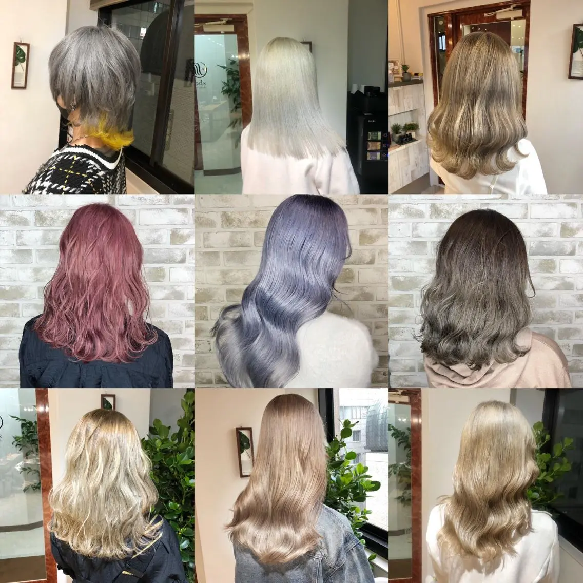 セミロング カラー ヘアアレンジ ブリーチ トッチ 艶髪髪質改善のヘアスタイル
