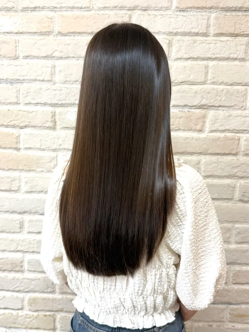 ロング 縮毛矯正 鞍馬口Allergo 井上健太のヘアスタイル