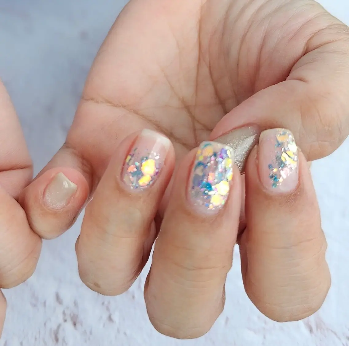 ネイル クリアネイル フラッシュネイル キラキラネイル ラメ(グリッター) マグネットネイル Noah'snail のネイルデザイン