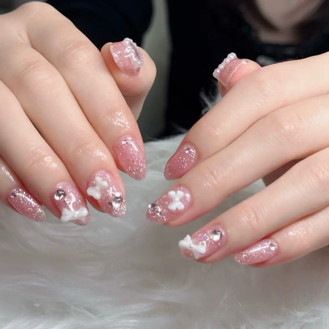 ネイル ロングネイル マグネットネイル リボン 夏ネイル スーパーロングネイル Hani Nail XUKAのネイルデザイン