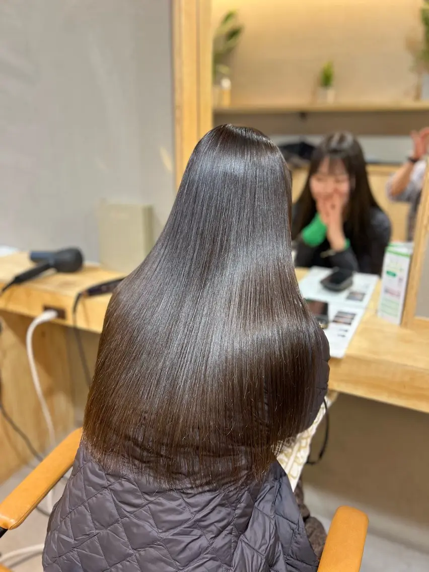 ロング 髪質改善 縮毛矯正 神戸ボブ✂️ ioe三宮/田 伸佳のヘアスタイル