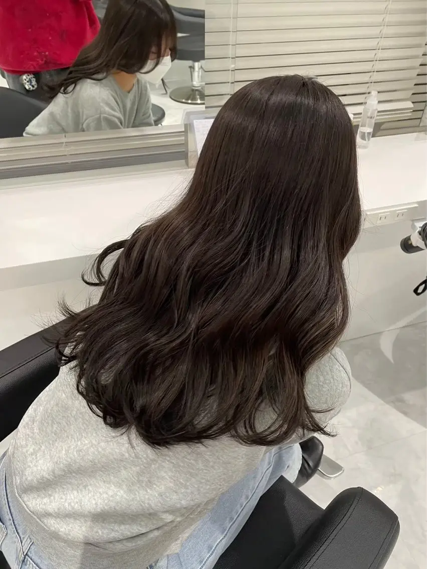 ロング カラー ヘアアレンジ ブリーチ ブリーチなしカラー 髪質改善 🫧モテる💗ダメー ジレスハイトーン🫧のヘアスタイル