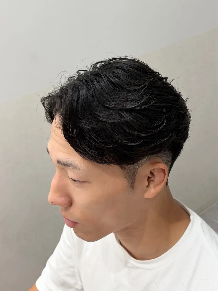 ショート パーマ メンズ フェザーパーマ メンズパーマ くせ毛 縮毛矯正 パーマ 下北沢／メンズ/ メンズパーマ/優樹のヘアスタイル