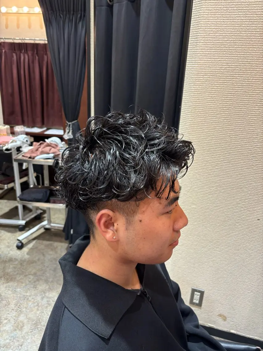 ショート パーマ ショートヘア カット パーマ ショート/カラー /メンズヘア/魁人のヘアスタイル