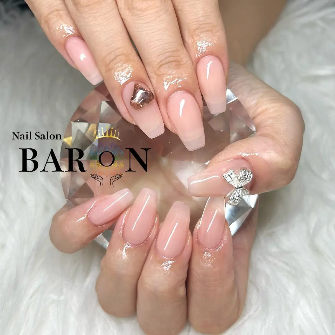 ネイル ピンク ♛︎BARON♛︎ SUMIRE.のネイルデザイン