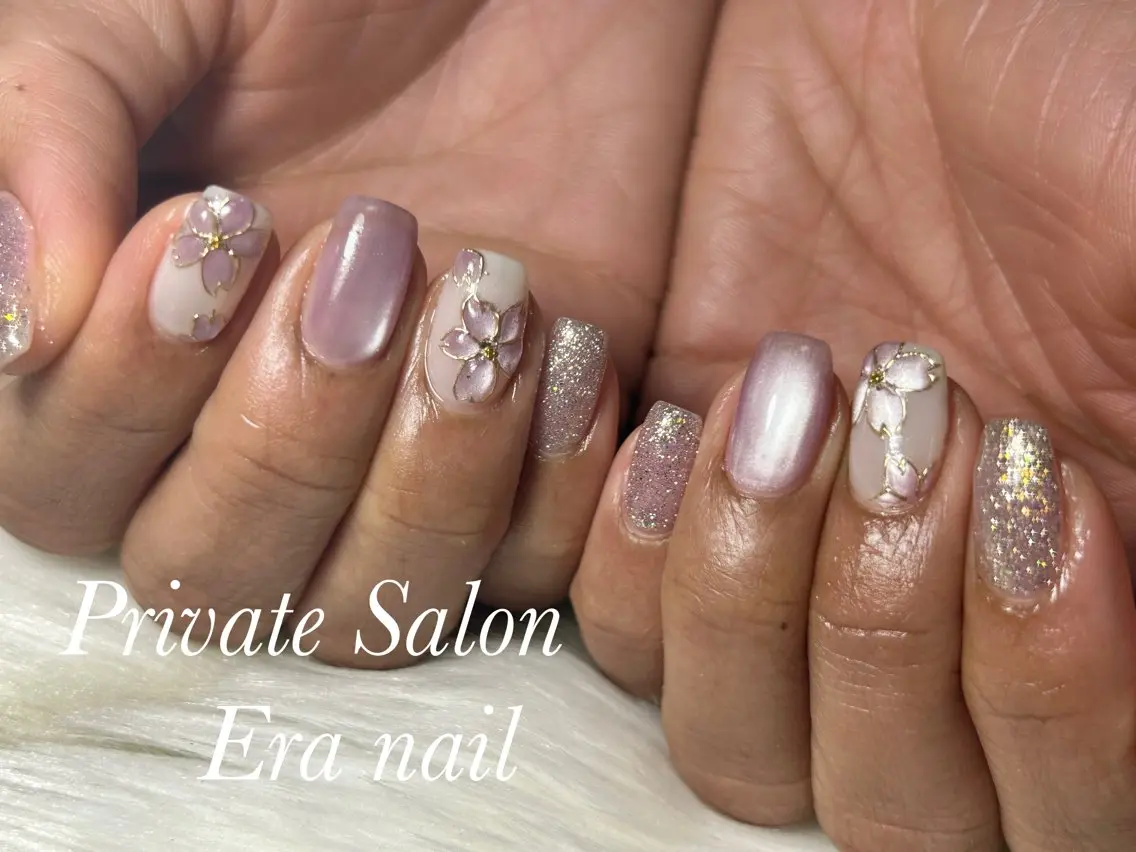 ネイル 桜ネイル ハンドネイル Era nailのネイルデザイン