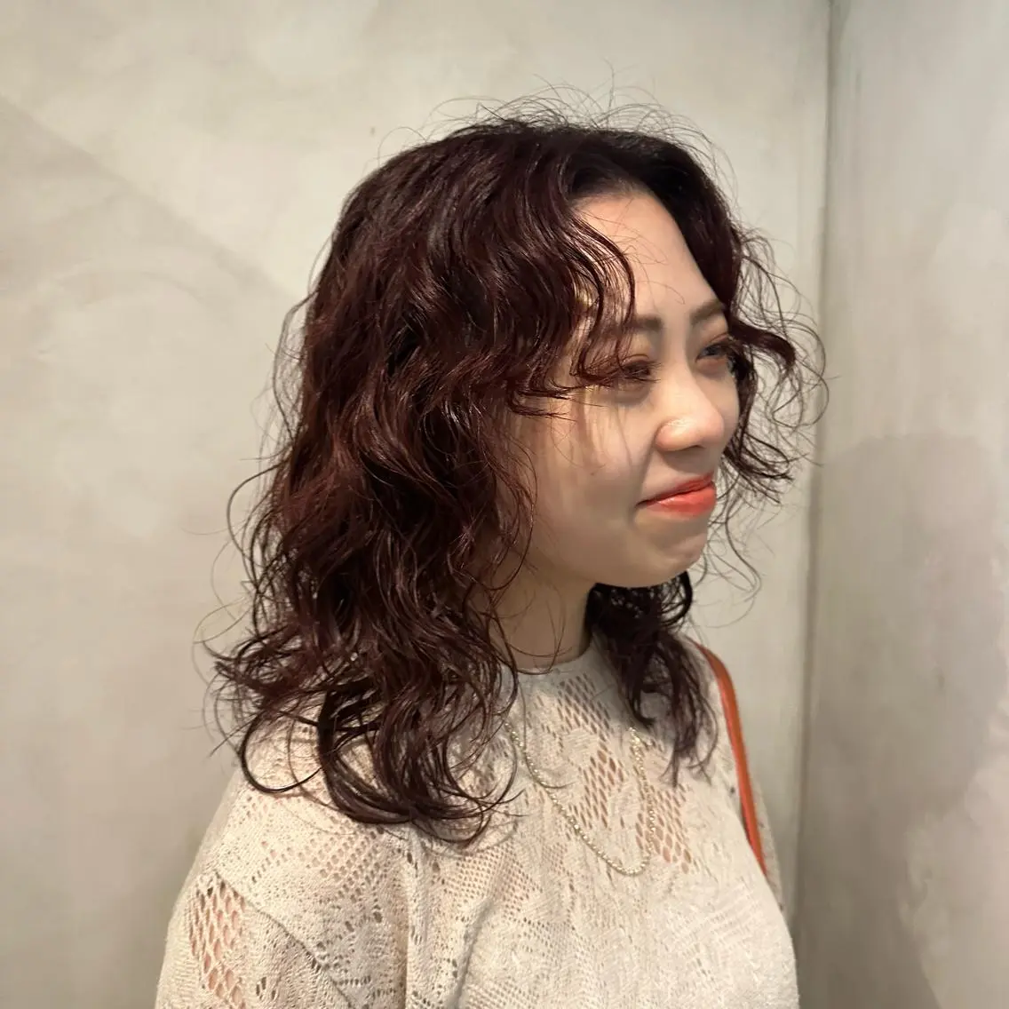 セミロング パーマ セミロングパーマ レイヤーカット Yuki☺︎パーマ レイヤーカットのヘアスタイル