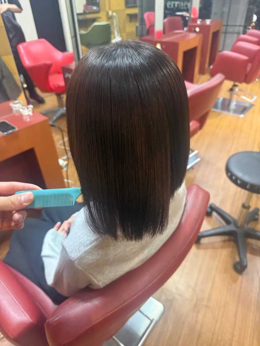 ショート カット ヘアカラー 縮毛矯正 トリートメント 奥野JAPAN🌈 艶髪カラーのヘアスタイル