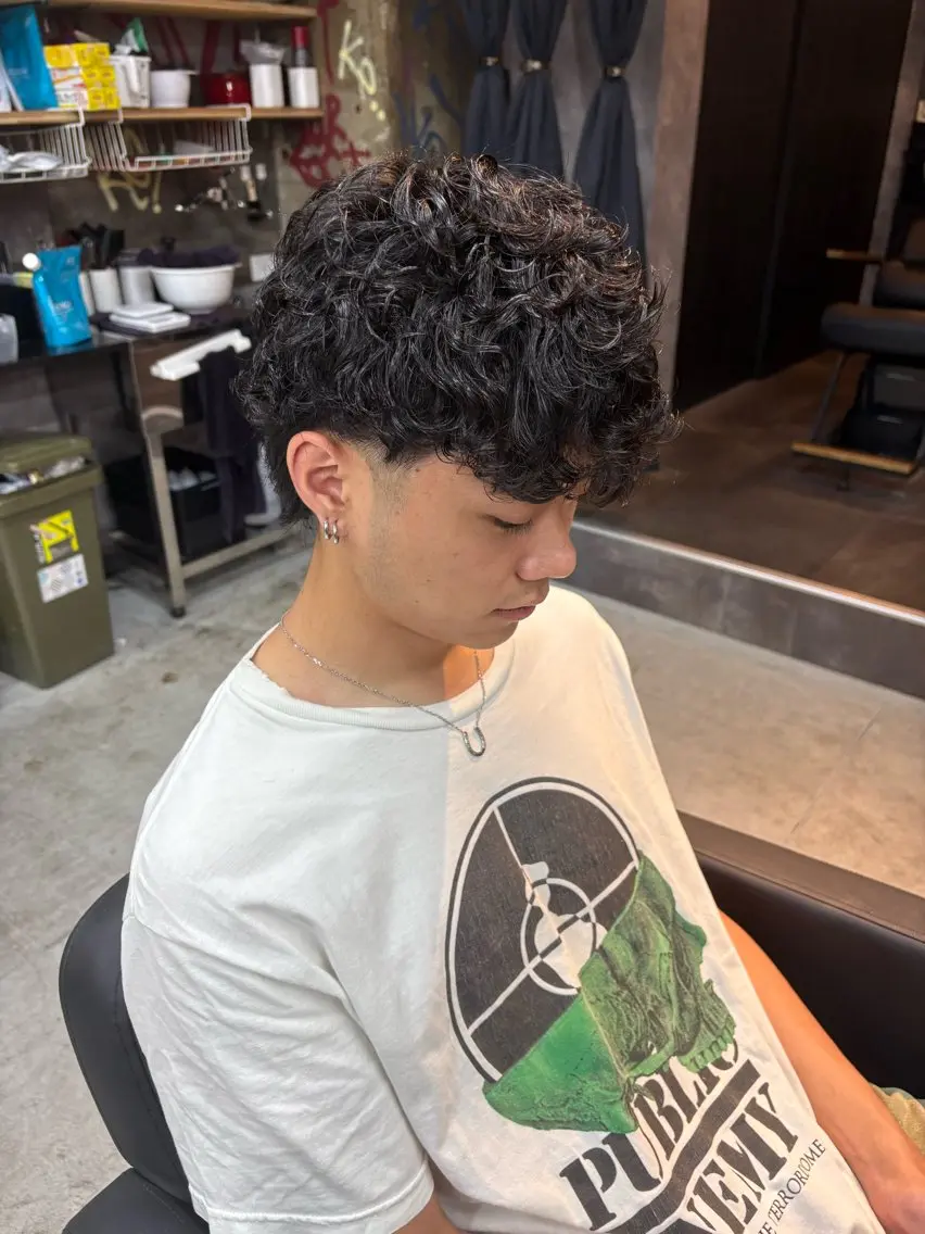 パーマ メンズ カット パーマ keany錦糸町 ハセベユウのヘアスタイル