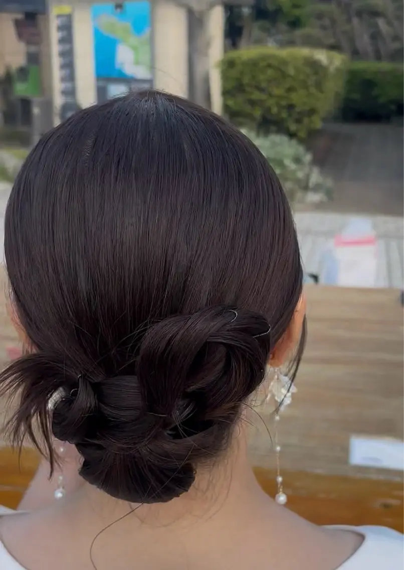 ヘアアレンジ ヘアセット 森下 真結のヘアスタイル