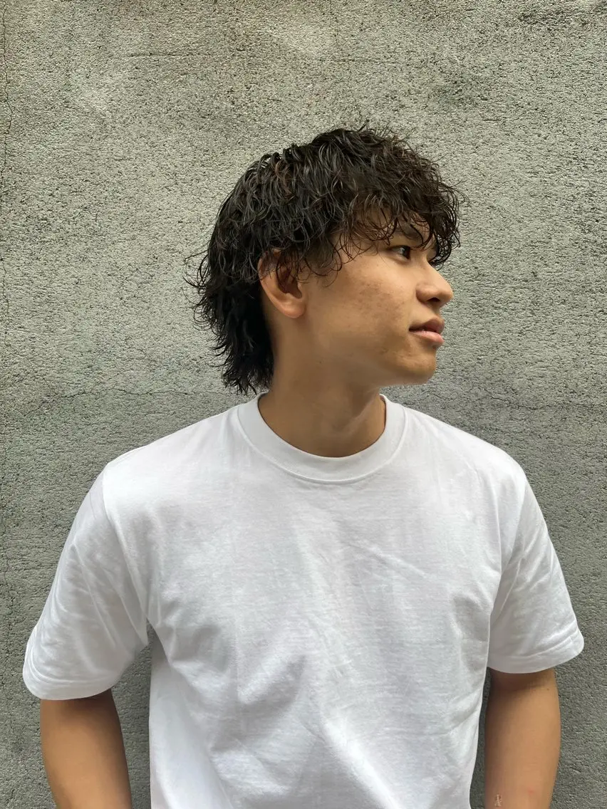 ミディアム パーマ メンズ ミディアムパーマ メンズパーマ パーマ/透明感 🍃Hidetoraのヘアスタイル
