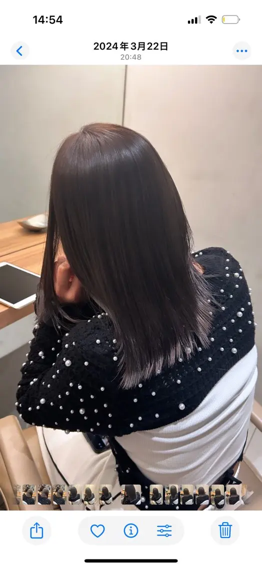 カラー ブリーチ ブリーチなしカラー 🫒🫒ブリーチなし 艶カラー🫒ヤマシロのヘアスタイル