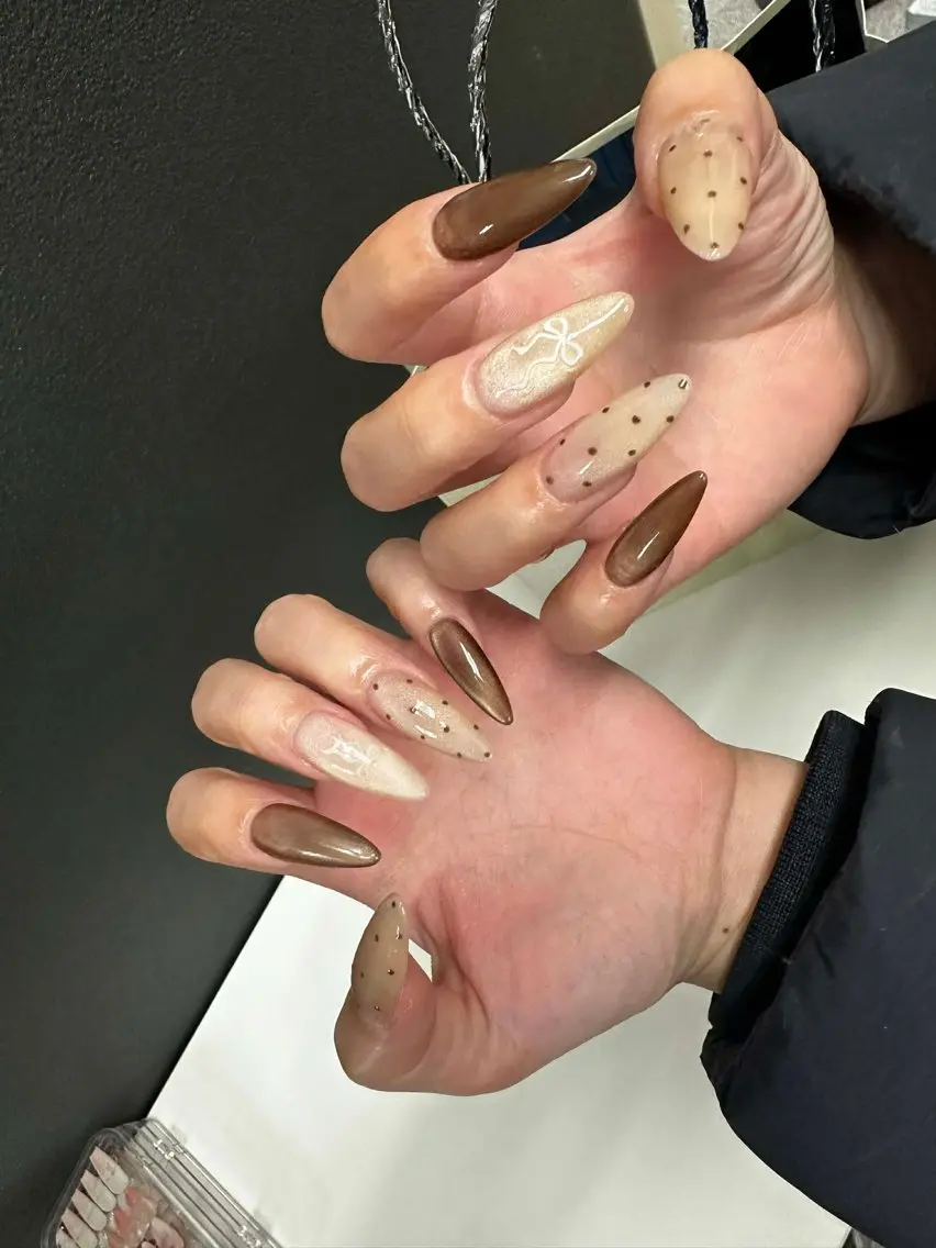 ネイル 韓国ネイル 持ち込み ニュアンスネイル ネイルチップ ハンドネイル Doraemi ANA.CHUOのネイルデザイン