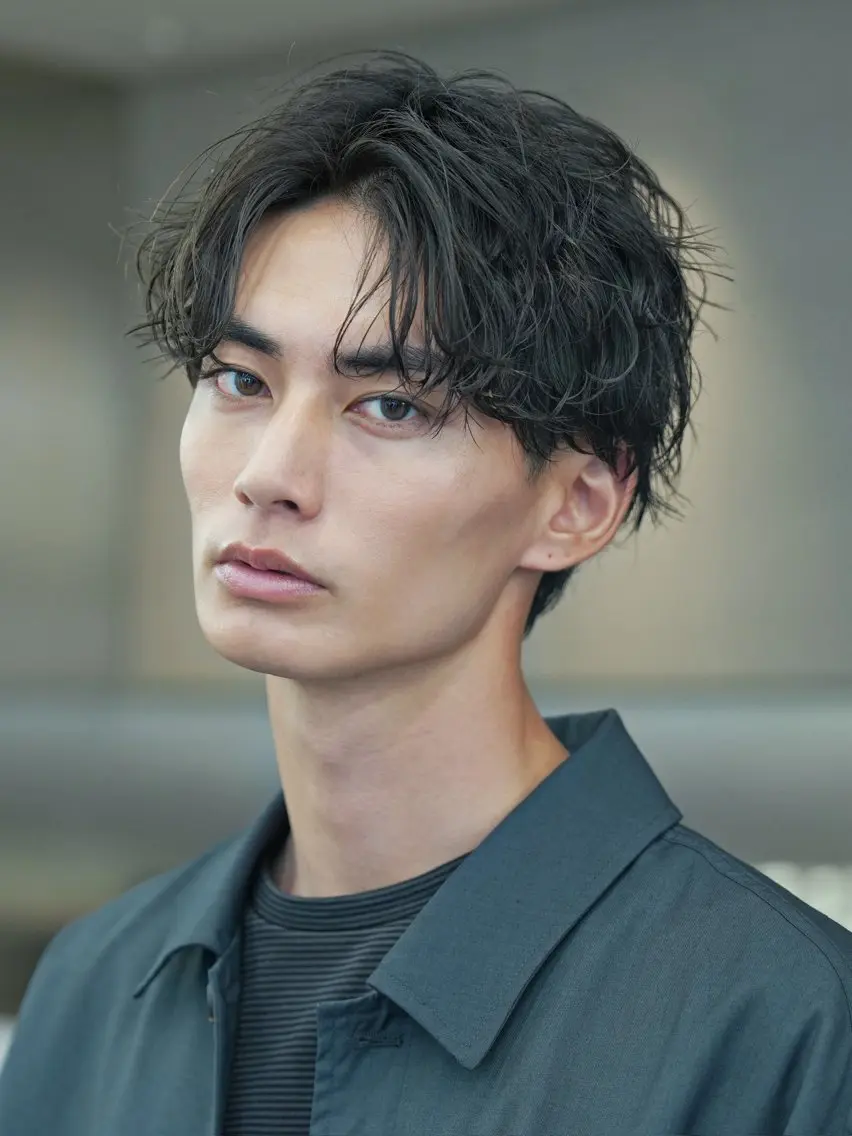 パーマ メンズ カット パーマ 安藤幹人 メンズパーマのヘアスタイル