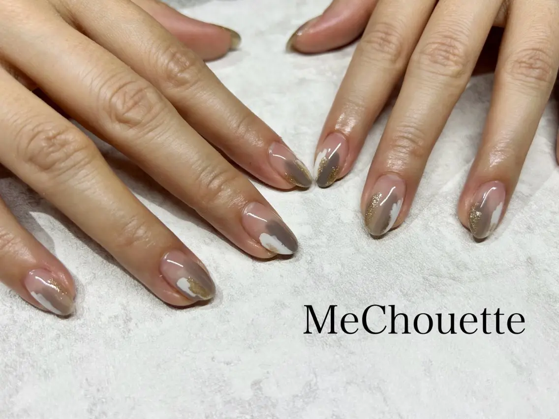 ネイル ニュアンスネイル ハンドネイル MeChouette ネイルのネイルデザイン