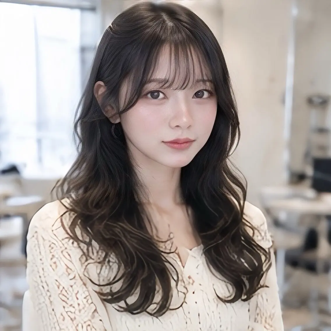 ロング カラー カット ヘアカラー 池袋/前髪/顔周り 🎀髪質改善おばかんのヘアスタイル