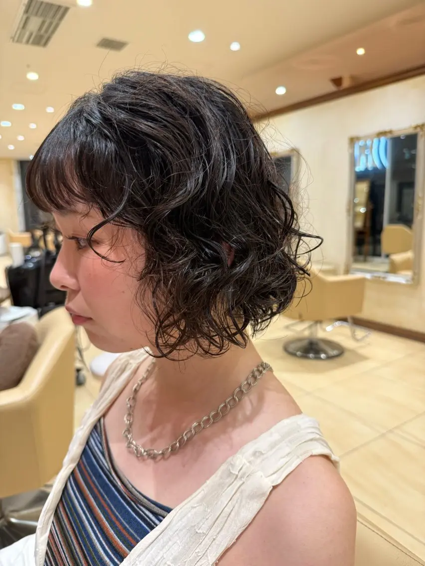 ショート パーマ デジタルパーマ ZACC ayakaのヘアスタイル