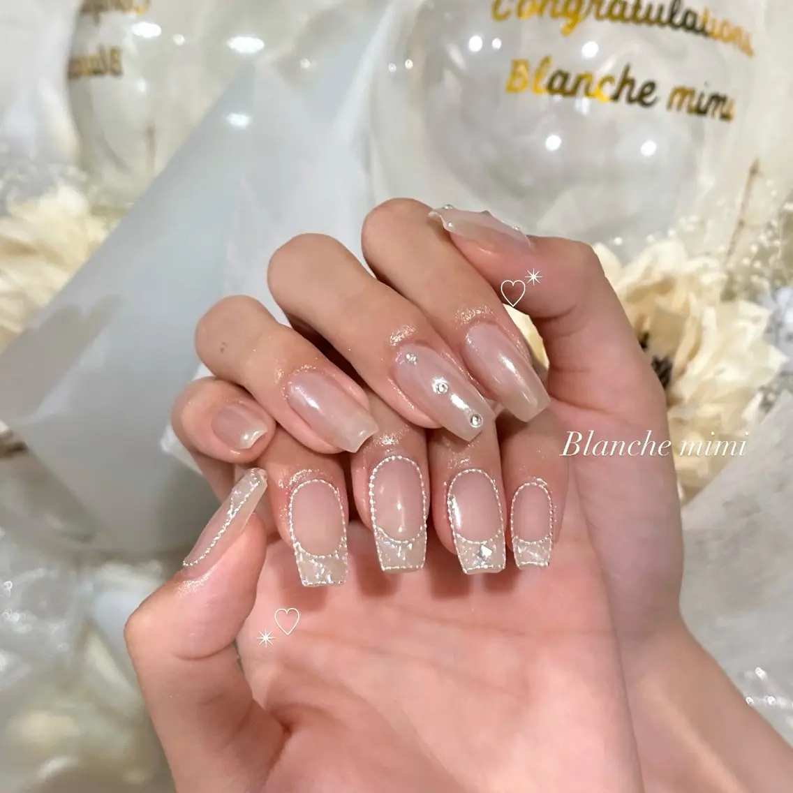 ネイル ハンドネイル Blanche mimi.u_aのネイルデザイン