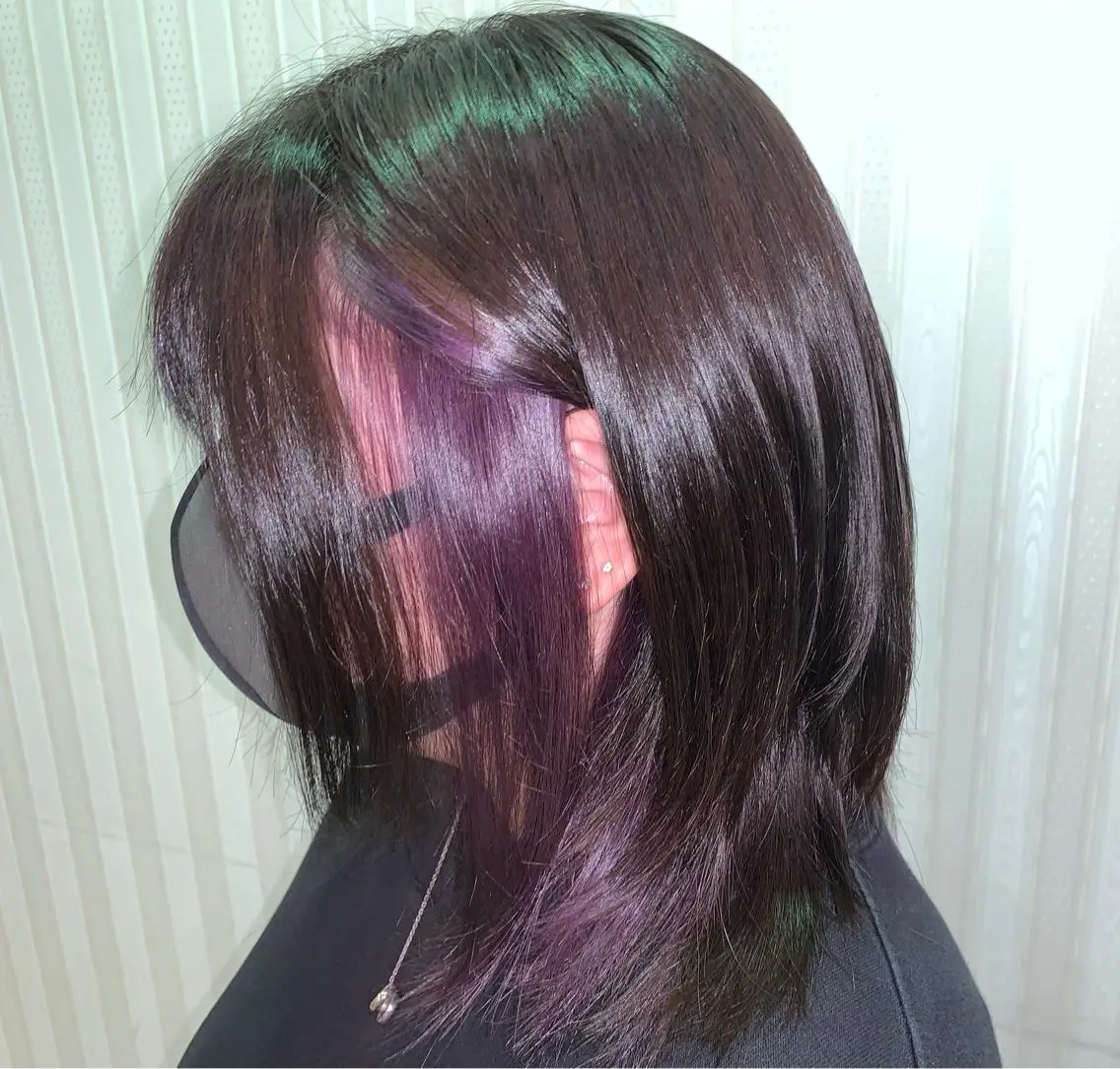 カラー イヤリングカラー ヘアカラー ＊カラー・パーマ＊ 植松彩音のヘアスタイル