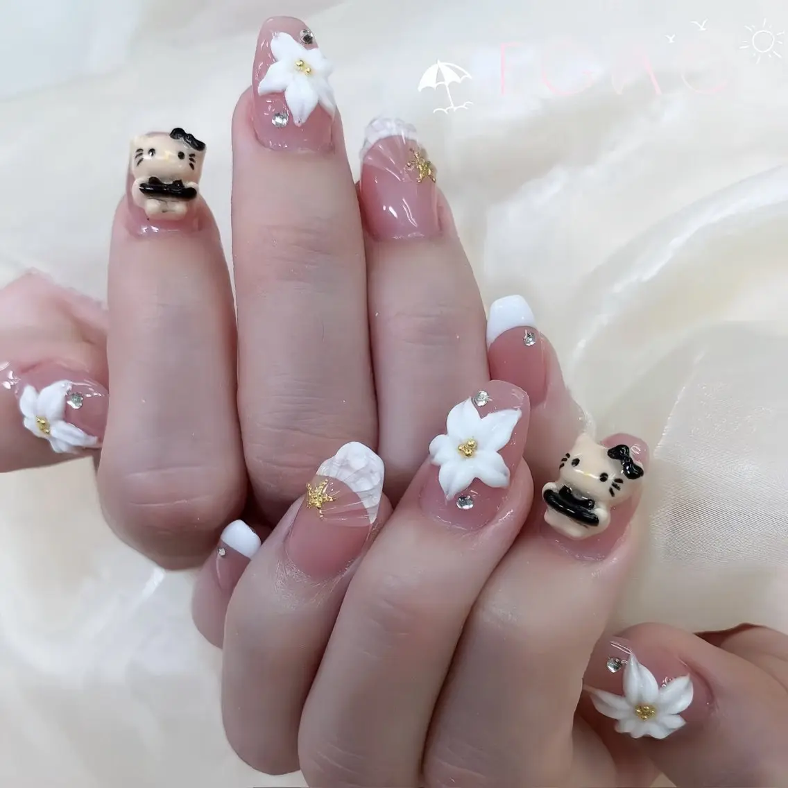 ネイル アートネイル フットネイル フレンチネイル ジェルネイル グラデーション ハンドネイル EGAO NAIL 錦糸町店のネイルデザイン