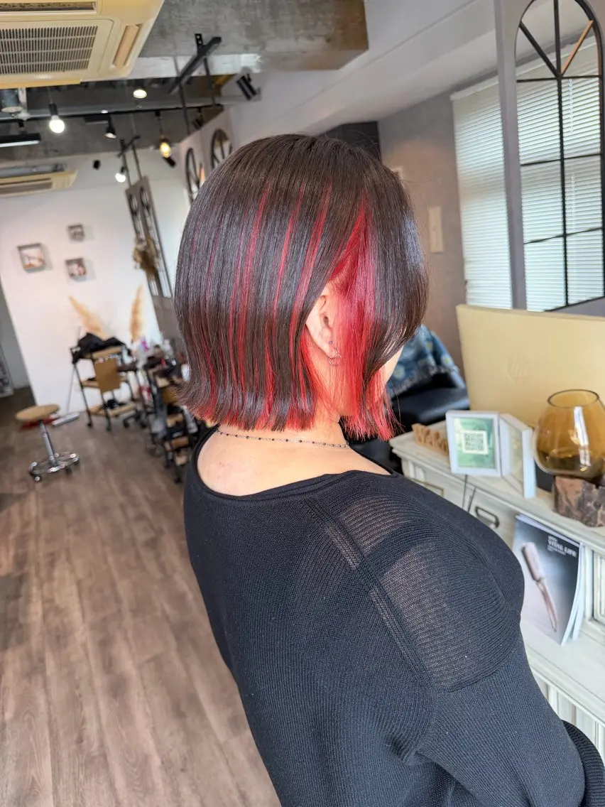 ミディアム カラー ヘアカラー Felice Erikaのヘアスタイル