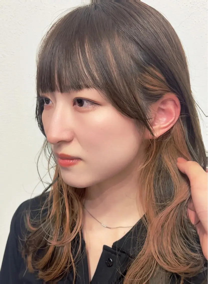 【女性限定】小顔カット+ケアカラー（リタッチ）+ベースtrの写真