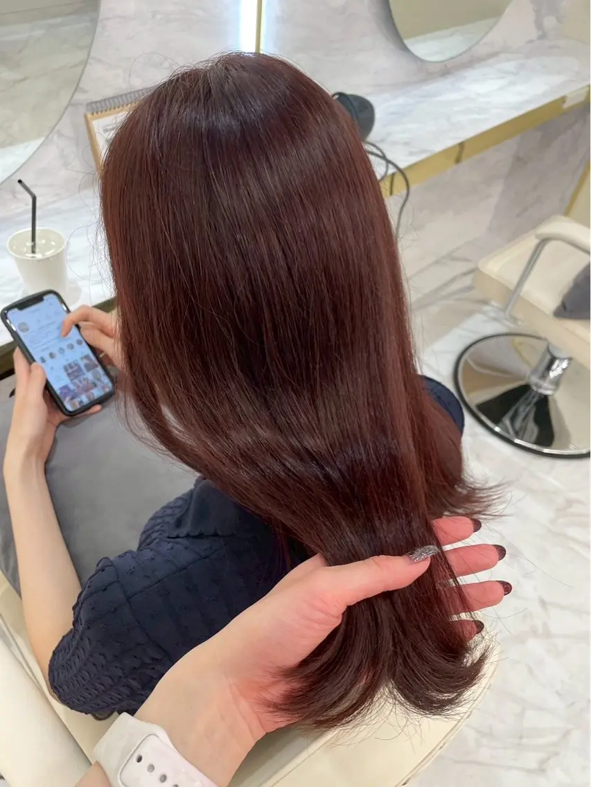 カラー ヘアカラー トリートメント こはな🎀梅田🎀 透明感カラー💖のヘアスタイル