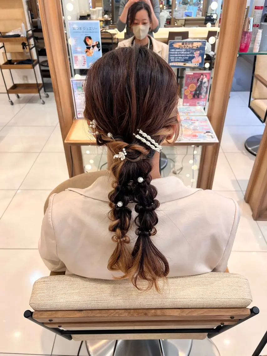 ヘアアレンジ ヘアセット 暖色カラー💖/ アレンジ🎀/YUIのヘアスタイル