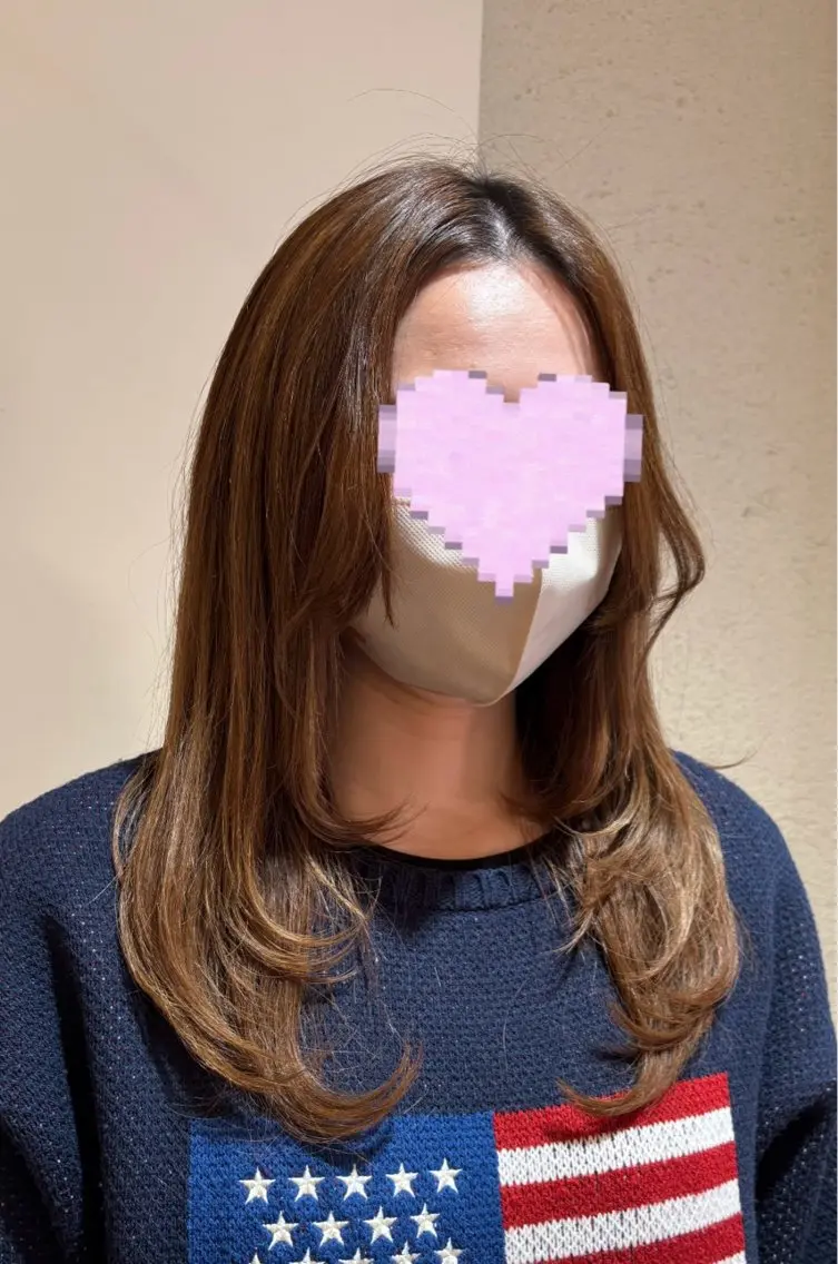 ロング レイヤーカット ロング メンズカットモデル 落合 悠夏✄﻿のヘアスタイル