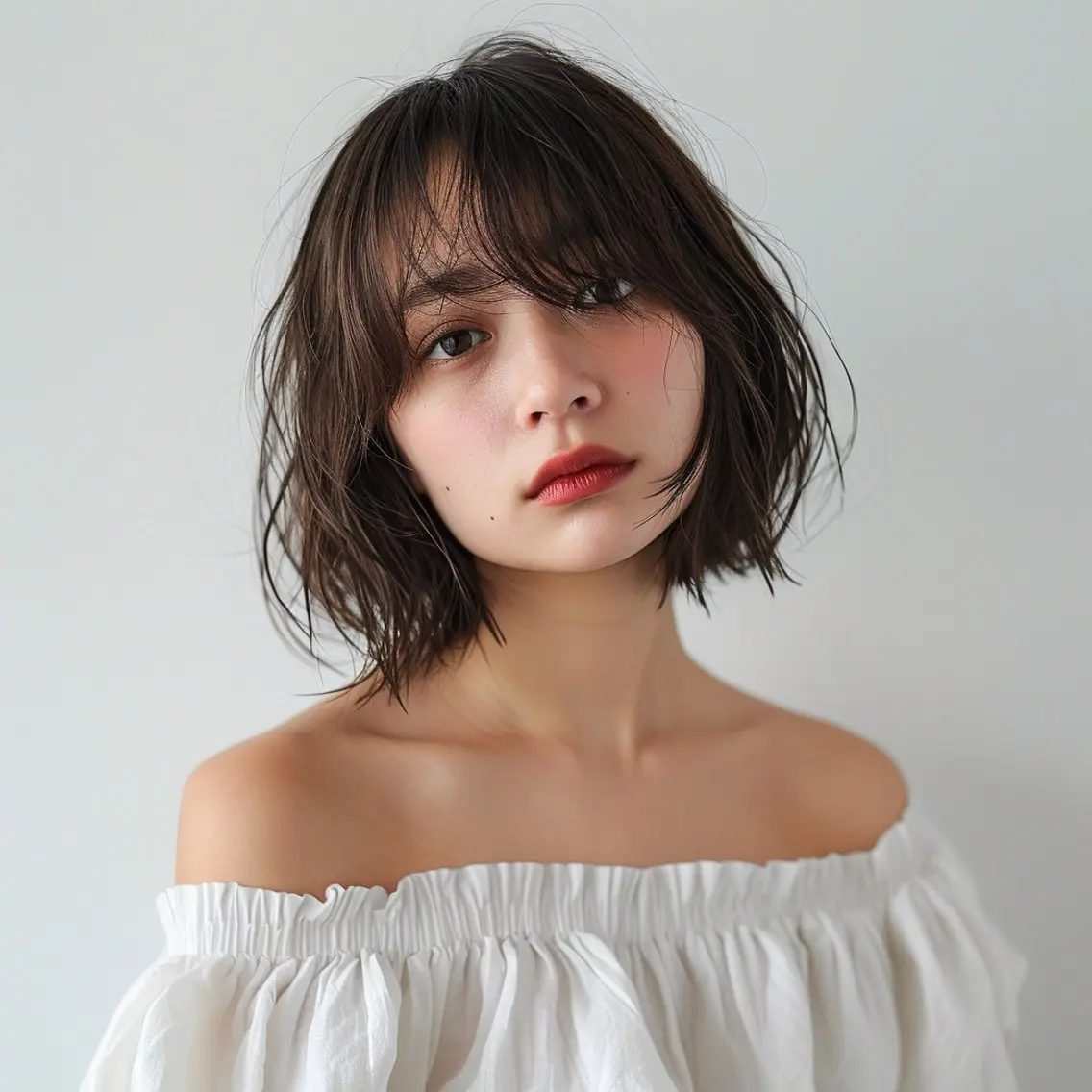 ミディアム カラー ボブ カット ヘアカラー トリートメント 髪質改善/白髪ぼかし KENTAのヘアスタイル
