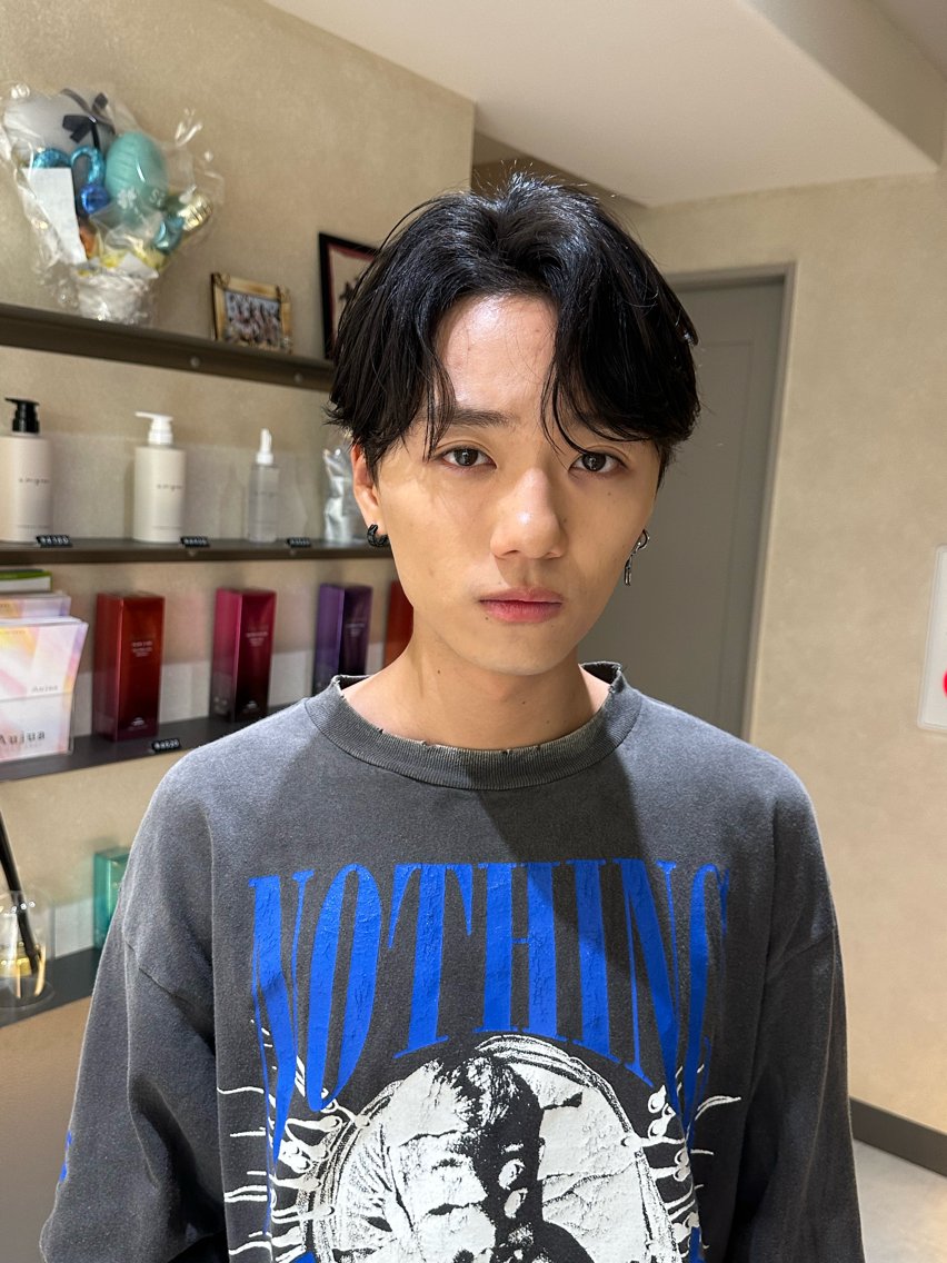 ショート パーマ メンズ センターパート メンズパーマ カット メンズカット/センタ ーパート✂️内田将太のヘアスタイル