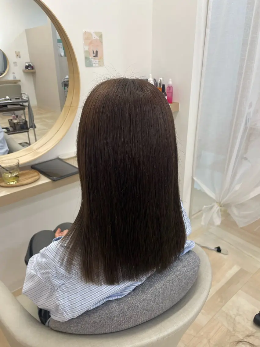 ミディアム 顔周りカット 川下 葉音のヘアスタイル