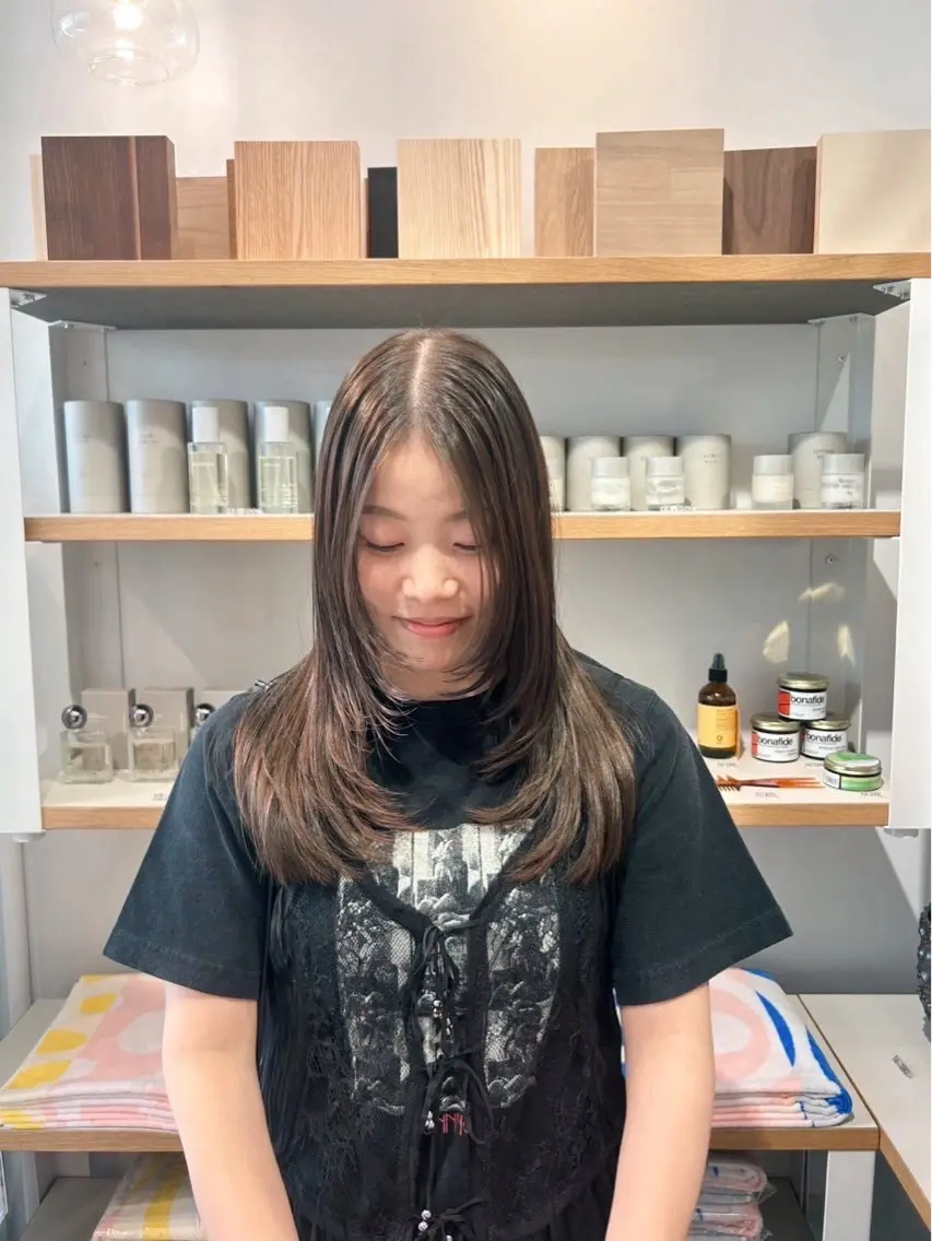 【人気NO.1】 カット+透明感カラー+Aujua2stepトリートメント🌷の写真
