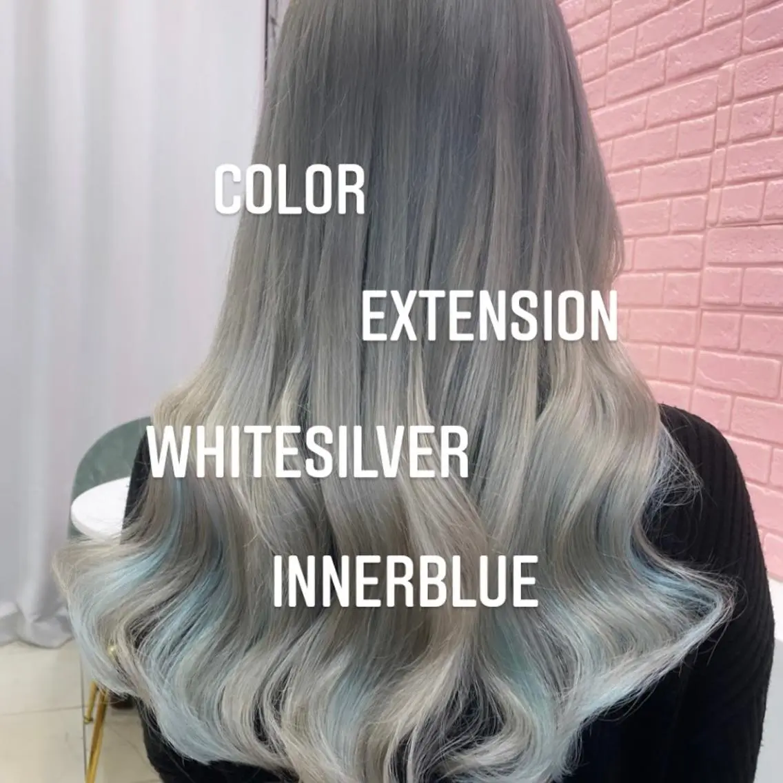 ロング カラー ヘアカラー エクステ エクステ🩵ブリーチ 韓国ヘア🩵KAEのヘアスタイル