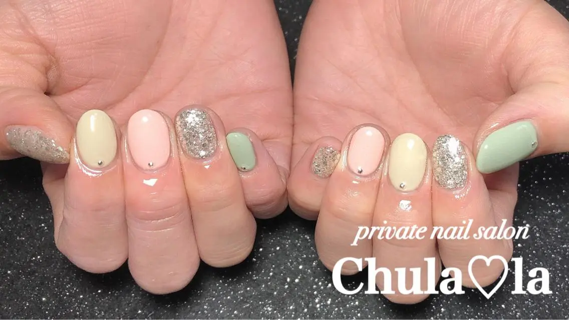 ネイル 持ち込み ハンドネイル Chula♡la 豊見城市高安のネイルデザイン