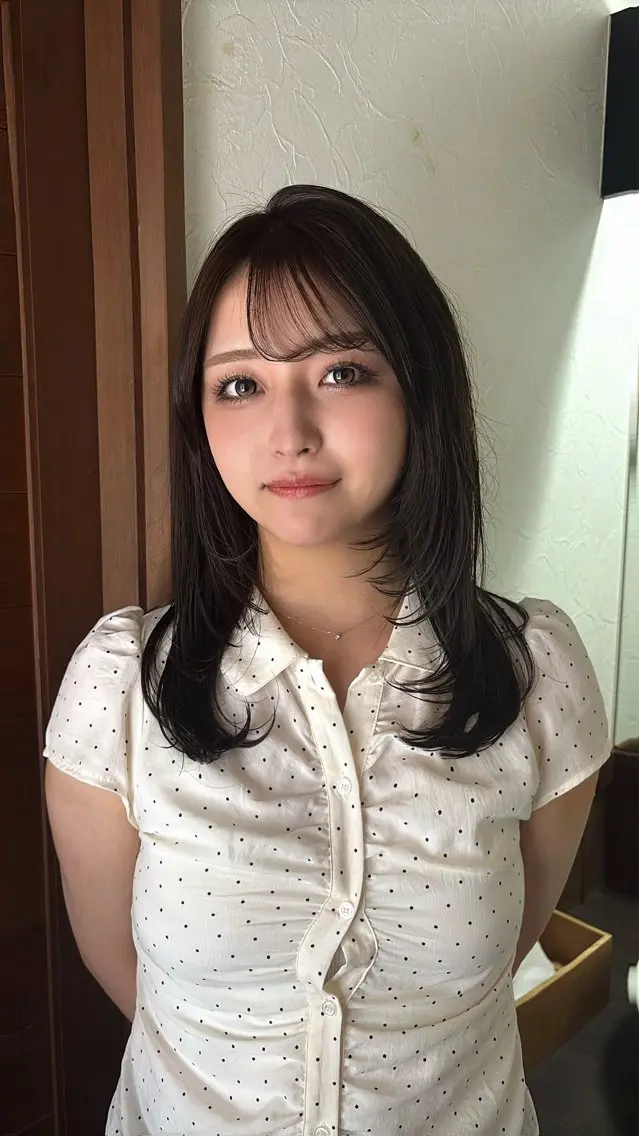 ミディアム レイヤーカット カット ヘアカラー トリートメント TAP /金沢市 瀧川優羽 ໒꒱· ﾟのヘアスタイル