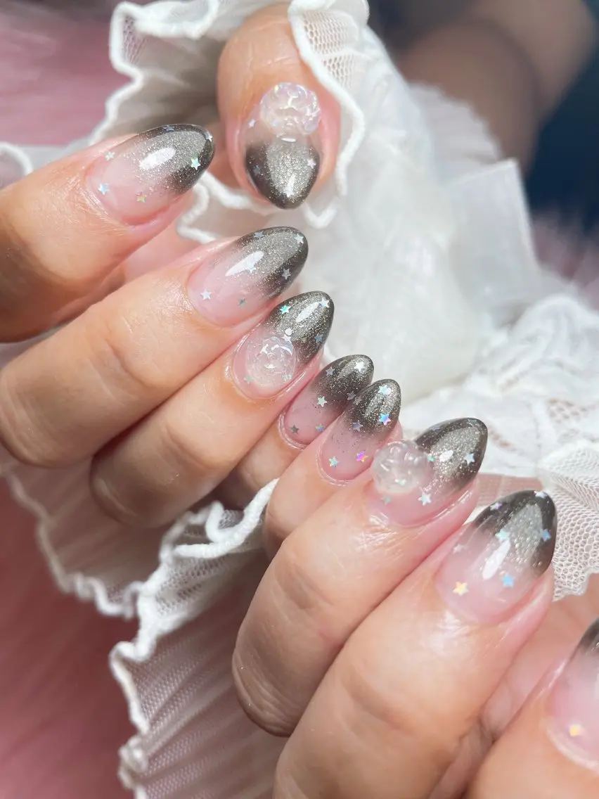 ネイル 24時まで❤︎韓国、 ワンホンネイルのネイルデザイン