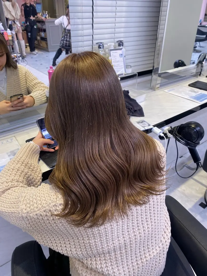 カラー ヘアカラー ♥️韓国風透明感 暖色misa♥️のヘアスタイル