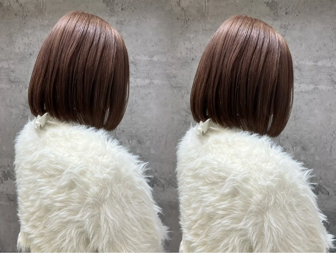 ショート カラー ブリーチ 透明感カラー グレージュ ayaka🫧 梅田ダブルカラーのヘアスタイル
