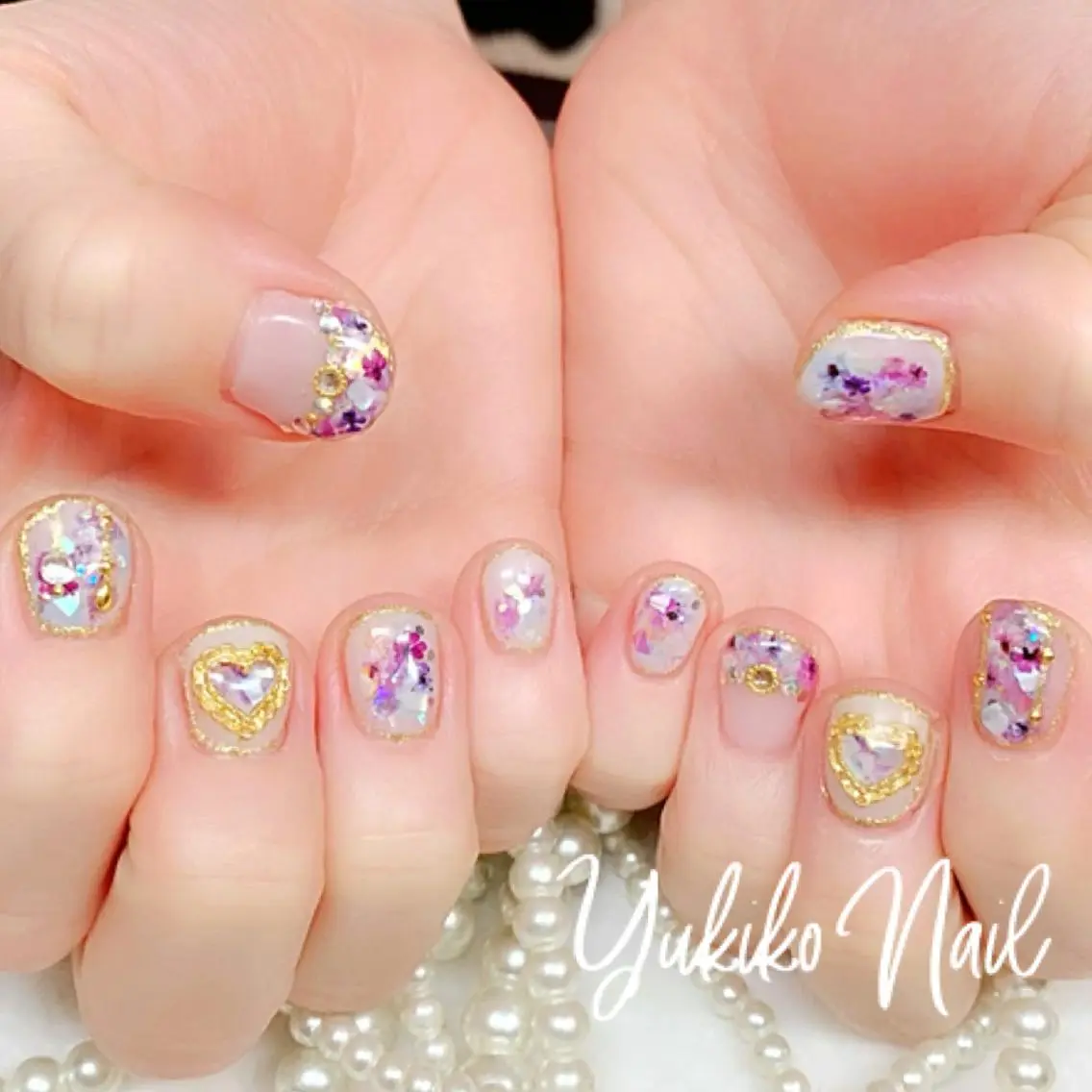 ネイル 持ち込み ニュアンスネイル ユキコ ネイルのネイルデザイン