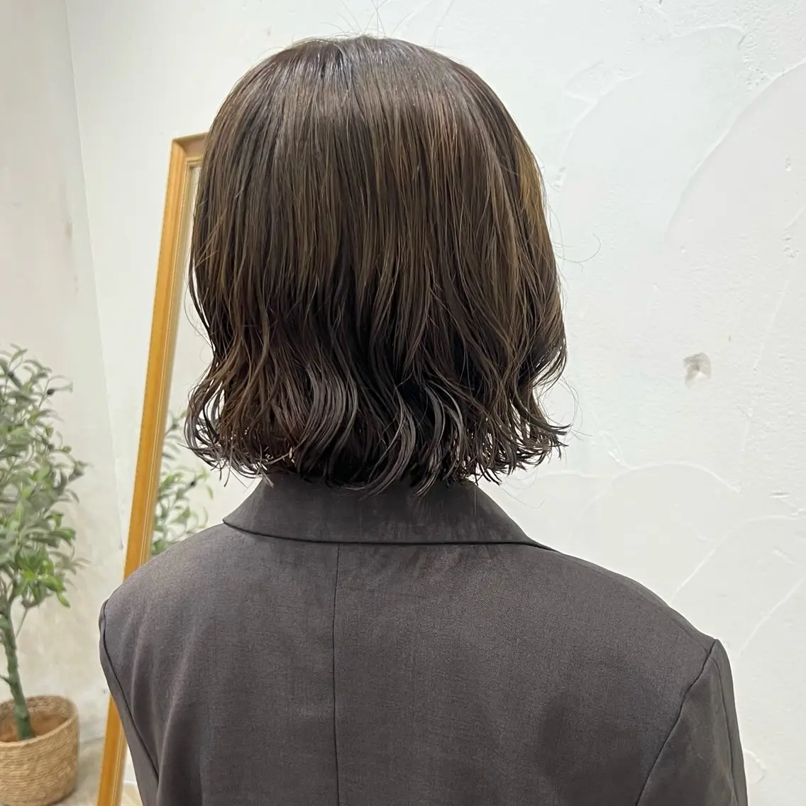 ミディアム カラー パーマ カット ヘアカラー パーマ akane/ボブ /ブラウンベージュのヘアスタイル
