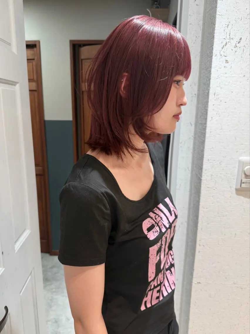 ミディアム カラー 似合わせカット カット ヘアカラー トリートメント mai / linoah˚✧のヘアスタイル