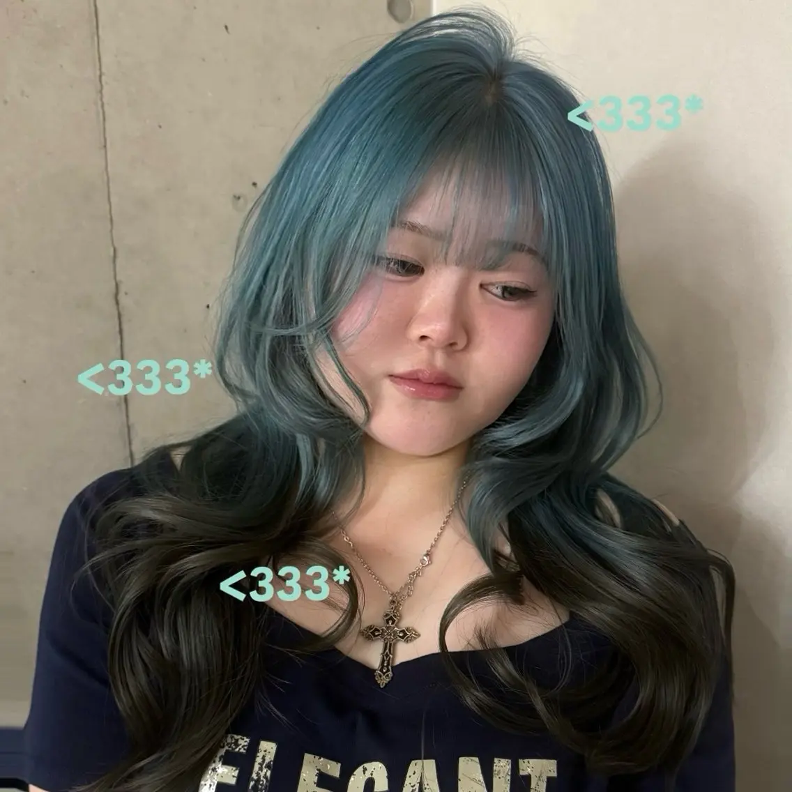 セミロング ヘアカラー わか 韓国透明感カラー🫧のヘアスタイル