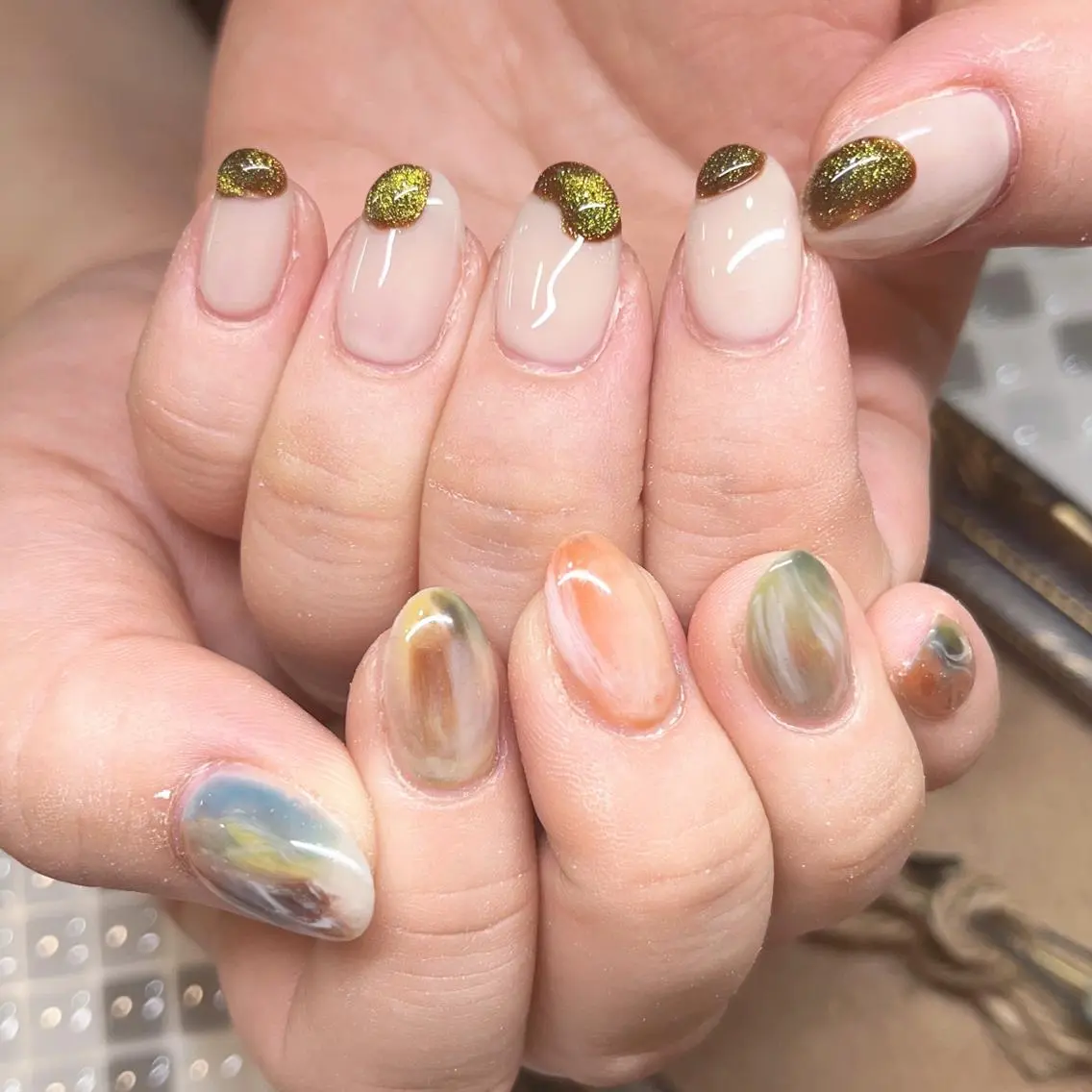 ネイル アートネイル ニュアンスネイル nailist yuiのネイルデザイン