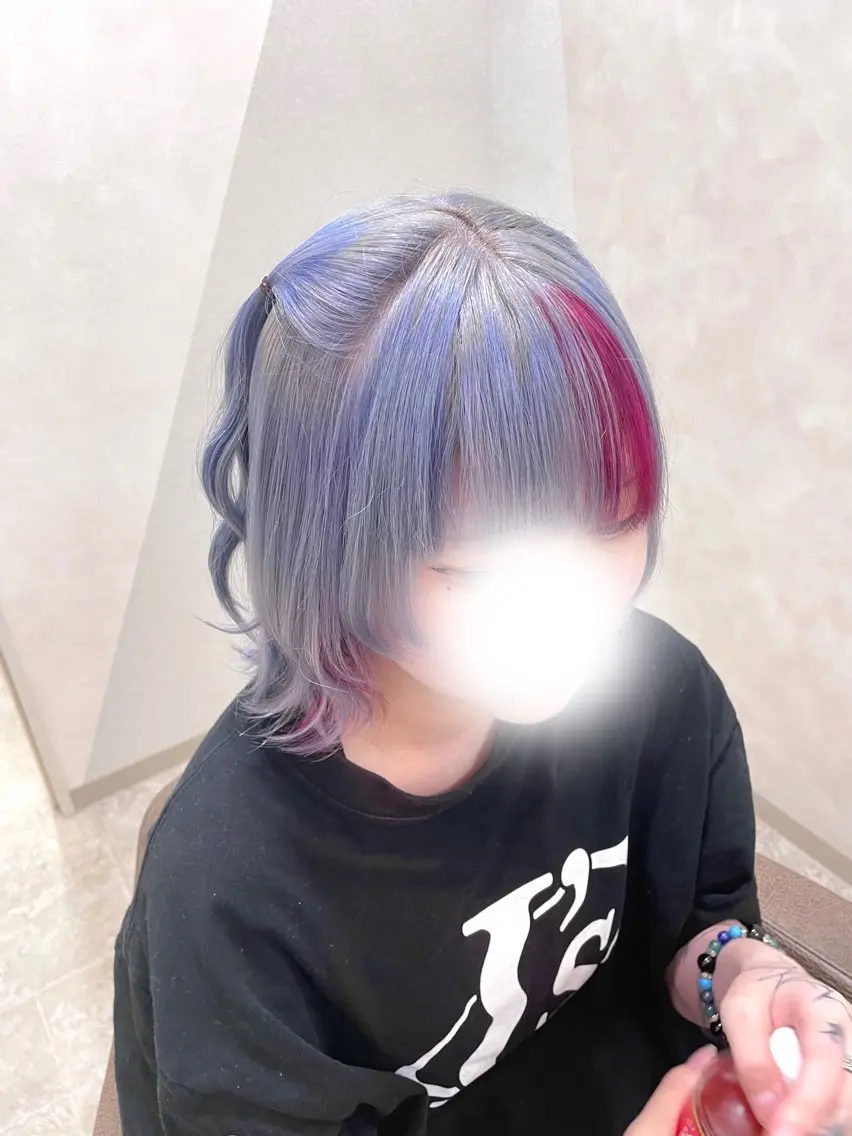 ショート カラー ヘアアレンジ ブリーチ ケアブリーチ デザインカラー ラベンダーカラー ピンクカラー ヘアカラー アンククロス🖤 わかなのヘアスタイル
