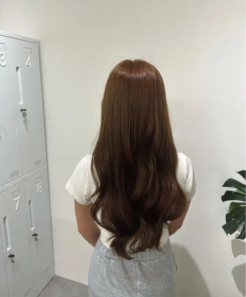 ロング カラー ブラウンカラー オリーブブラウン オリーブカラー レッドカラー サクラコ /SARAJUのヘアスタイル